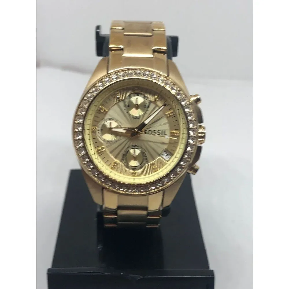 Fossil ES2683 Women's Stainless Steel Analog Champagne Dial Quartz Watch RK332